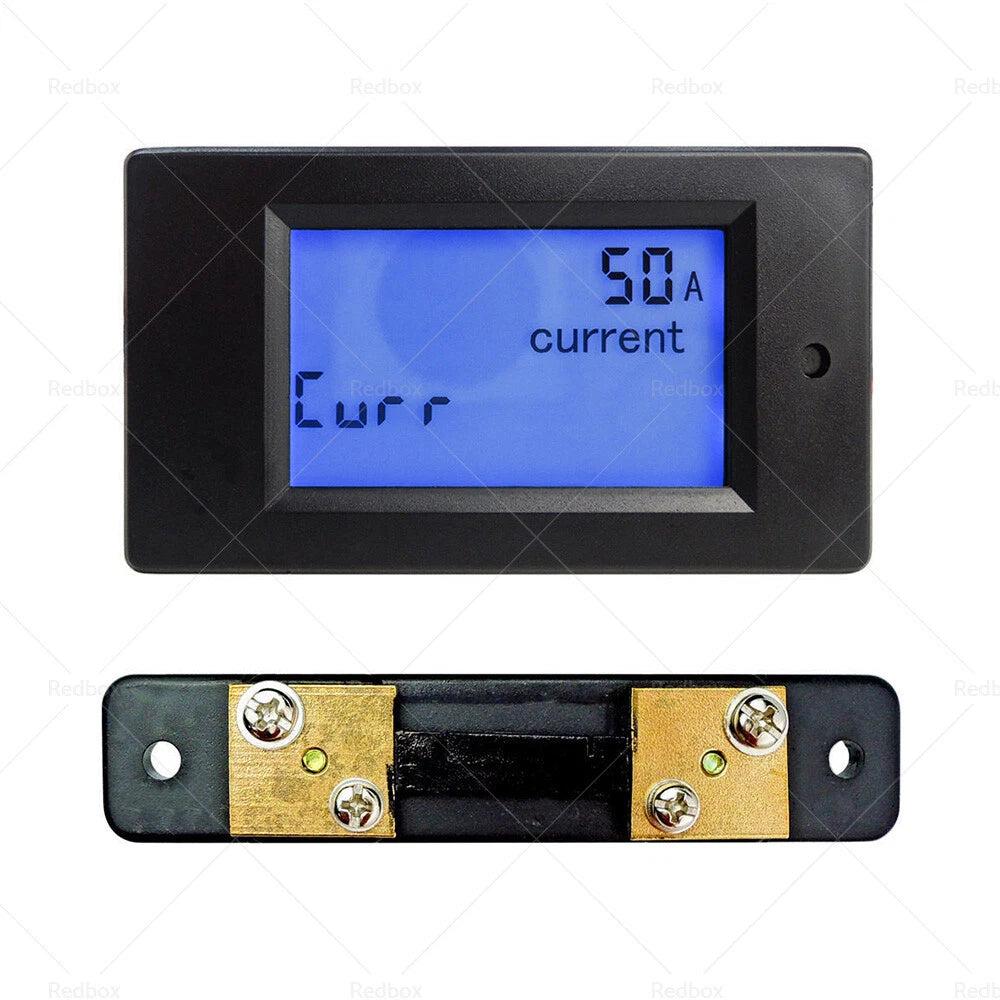 LCD Digital Volt Amp Power Meter for DC 6.5-100V (20A, 50A, 100A)