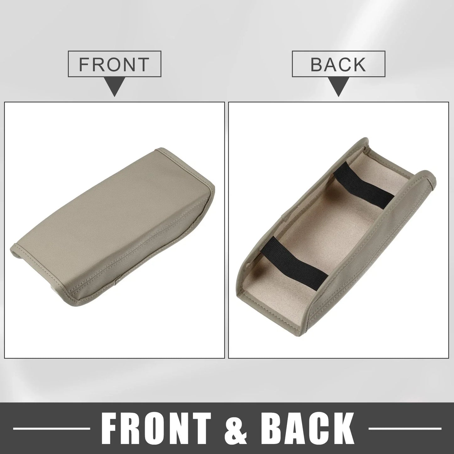 Car Center Console Cover Pad for Hyundai Tucson (2022-2023) Faux Leather Beige