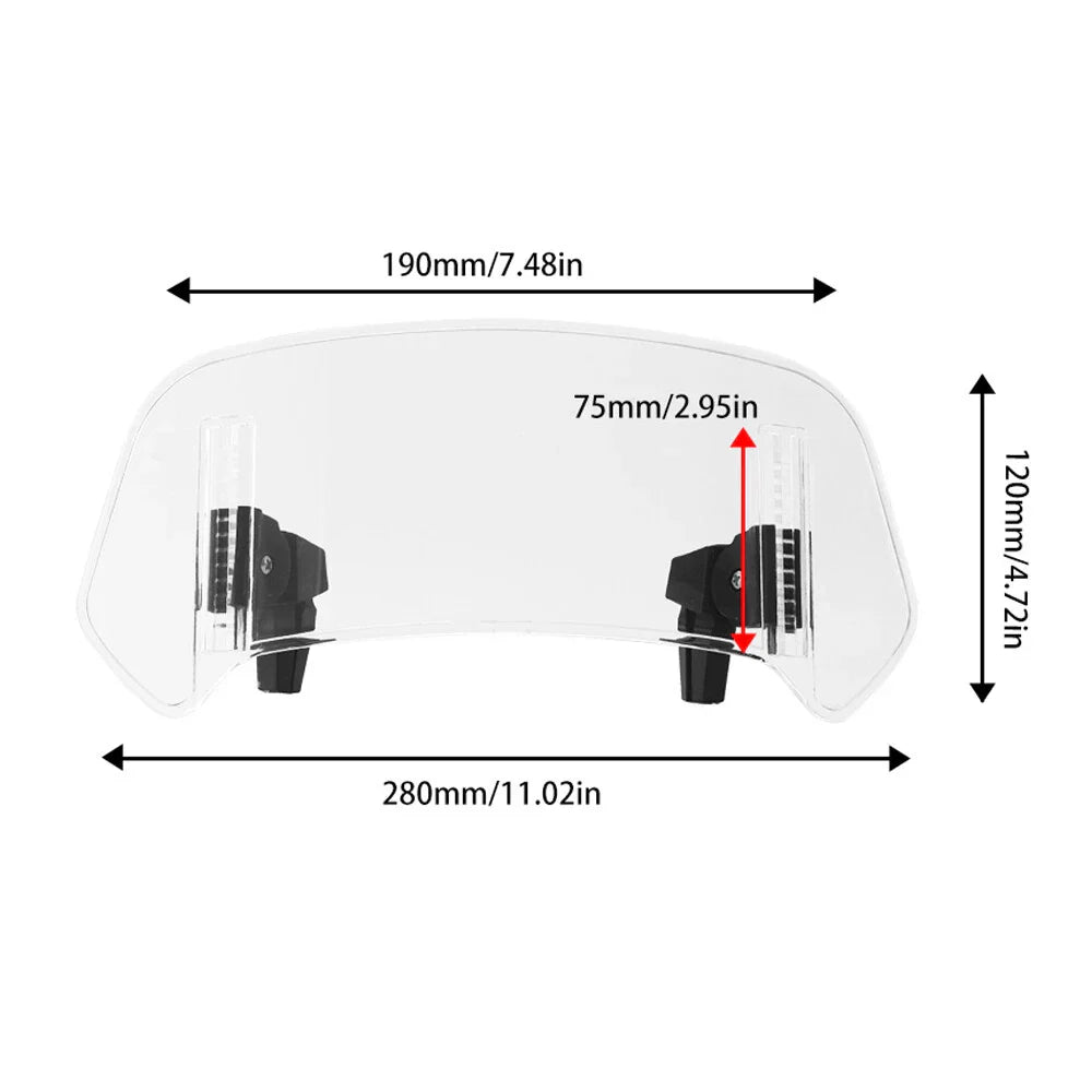 Adjustable Windshield for Honda, Yamaha, Suzuki, BMW