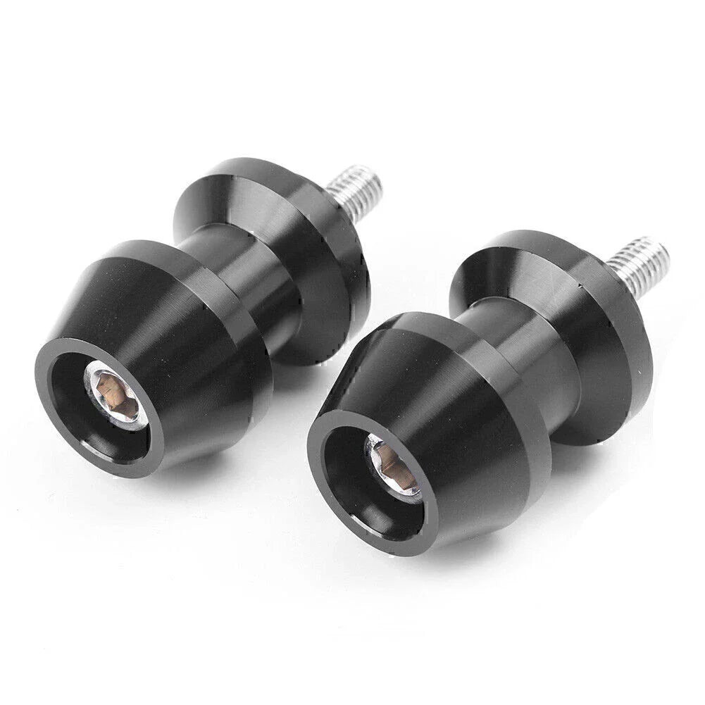 6mm Black Swingarm Spool Sliders for Yamaha R1, XV250, R6, YZF600, FZ6, FZ8