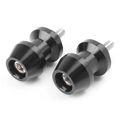 6mm Black Swingarm Spool Sliders for Yamaha R1, XV250, R6, YZF600, FZ6, FZ8