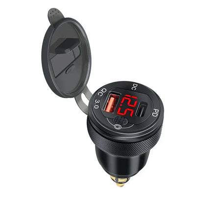 Type-C Dual USB Charger with Voltmeter for BMW Motorrad (2013-2023)