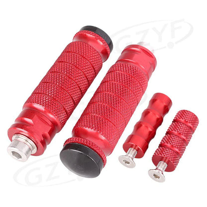 CNC Aluminum Universal Red Rearset Footrests Foot Pegs for Cars