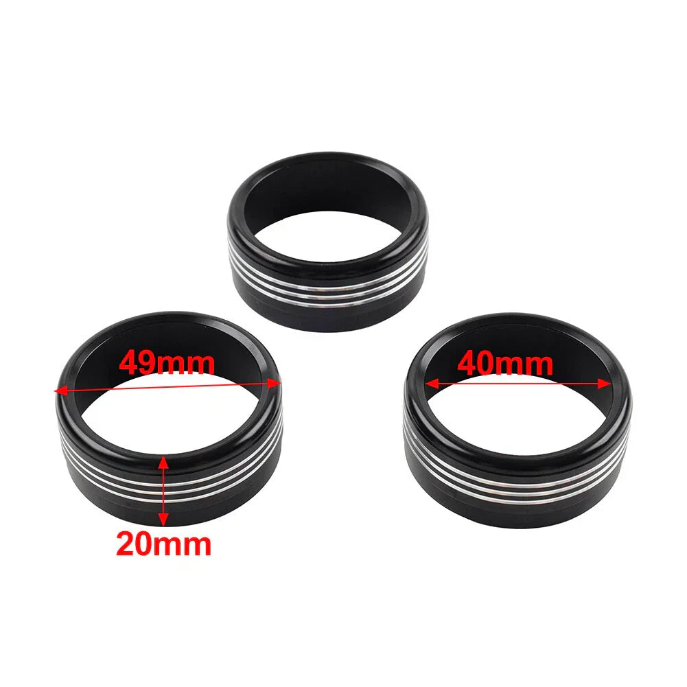 Red AC Climate Control Knob Ring Covers for Subaru Forester XV Crosstrek WRX STi (2014-2021)