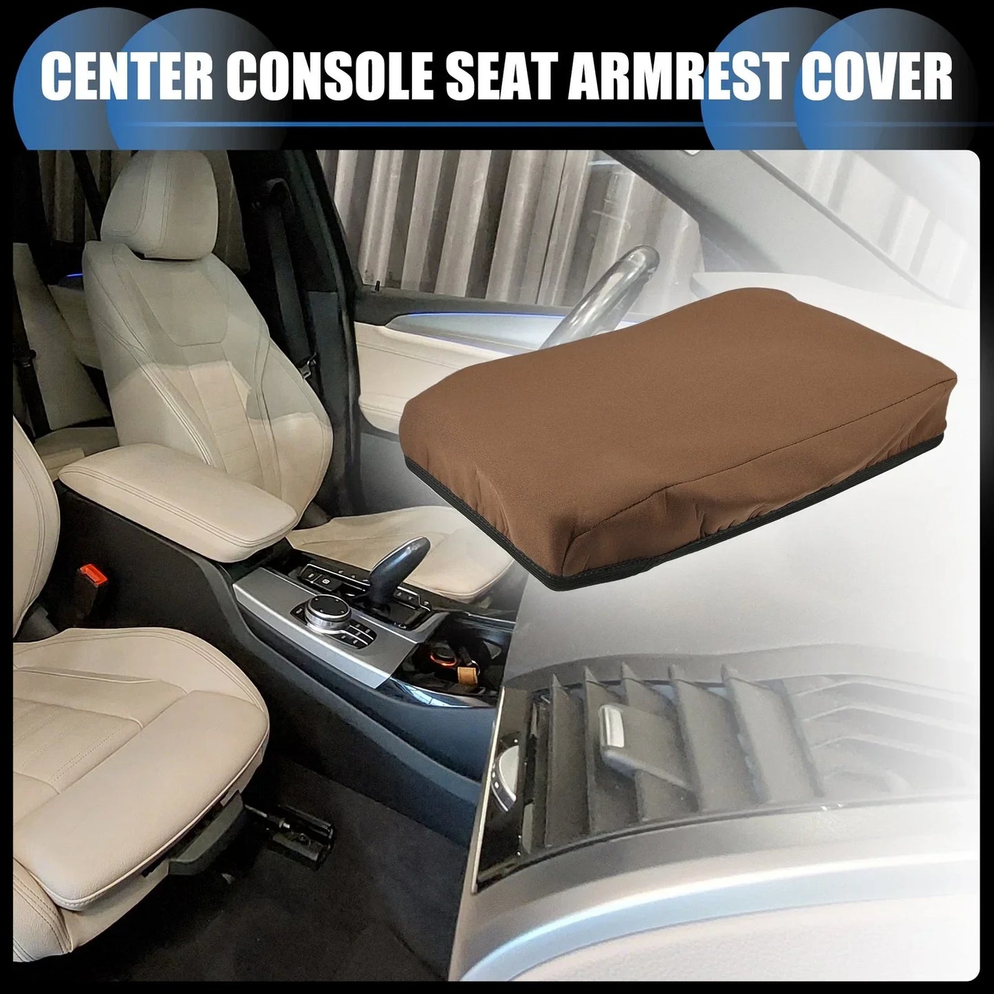Armrest Protector Cover Pad for BMW X3 (2011-2023) Neoprene Deep Brown