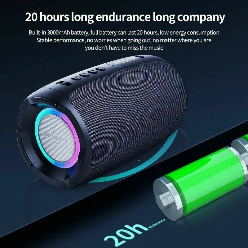 Wireless Bluetooth Speakers Column Stereo Subwoofer for ZEALOT S61 Outdoor