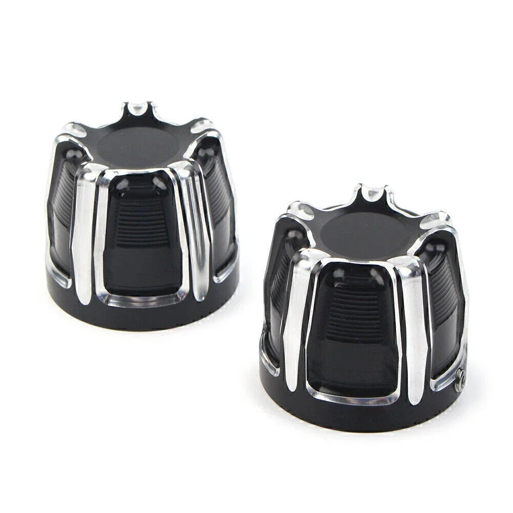 Front Axle Nut Cap Covers for Harley Softail Touring Street Glide