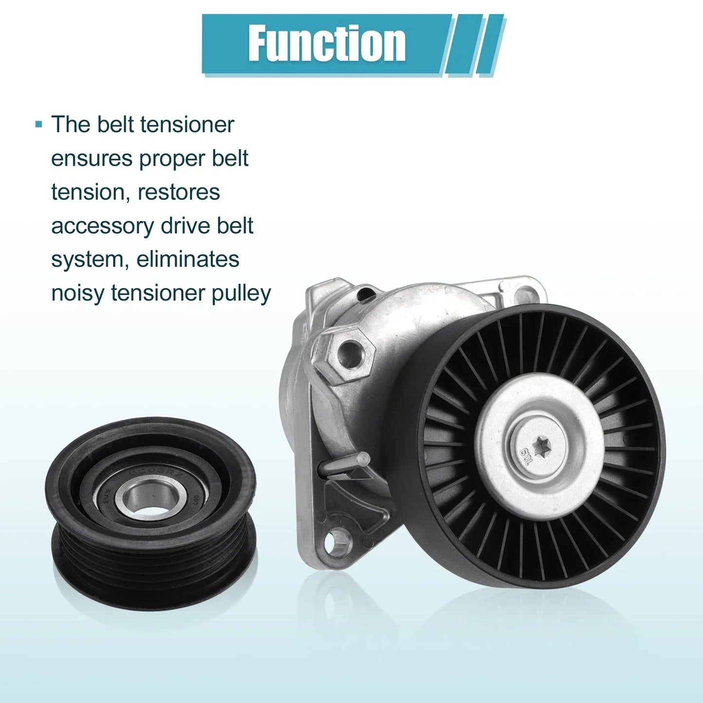 Belt Tensioner Pulley Assembly Set for Mercedes-Benz C280 C320 (2001-2005)