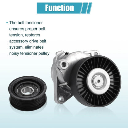 Belt Tensioner Pulley Assembly Set for Mercedes-Benz C280 C320 (2001-2005)