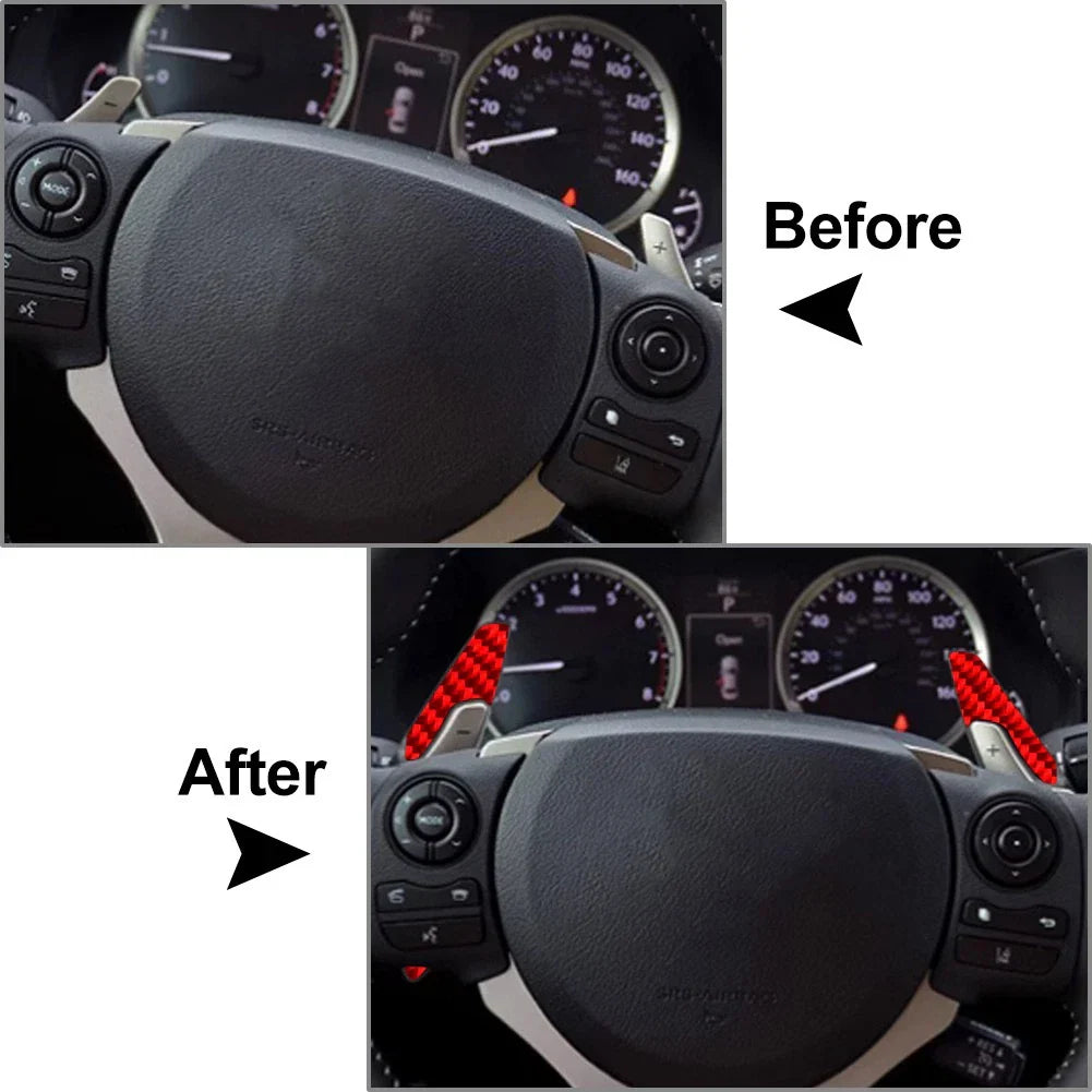 Red Steering Wheel Shift Paddle Extension for Lexus IS RC NX CT