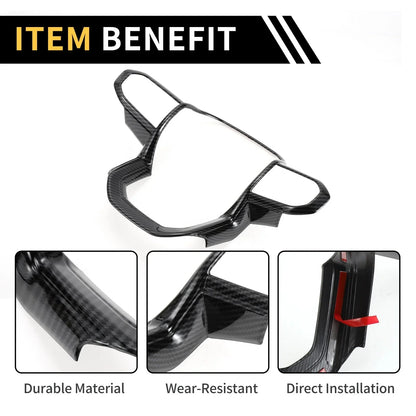 Steering Wheel Cover Trim for Chevy Colorado (2023-2024) Carbon Fiber Pattern