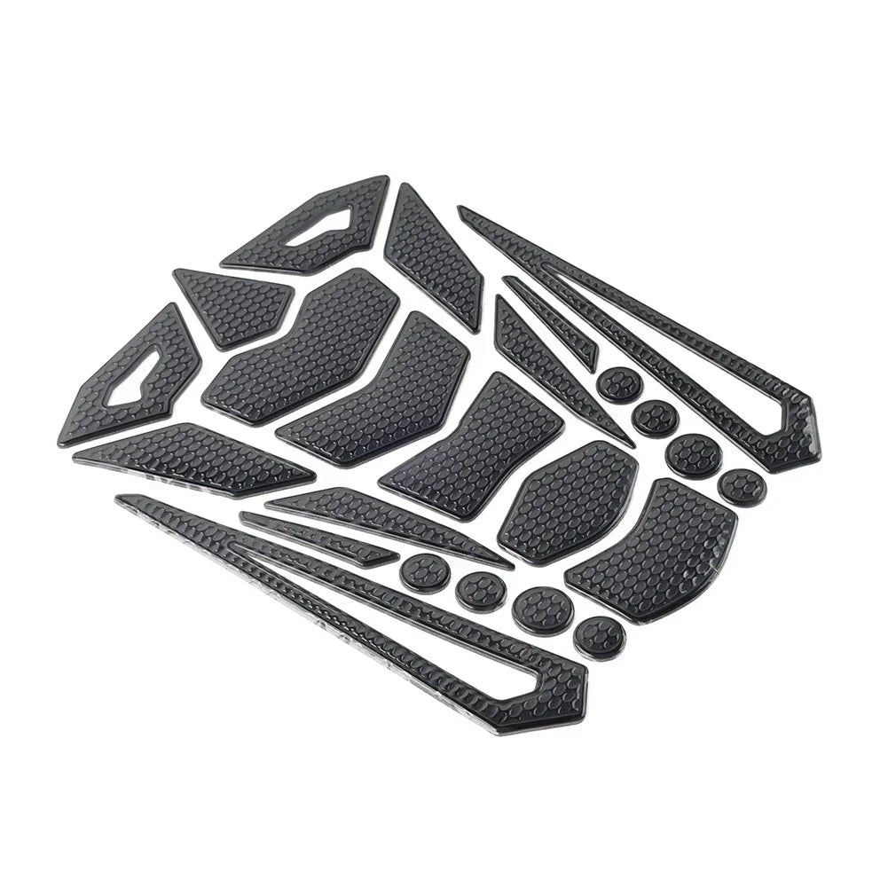 Black Motorcycle Oil Fuel Tank Pad Cover Guard Protector Decal Sticker