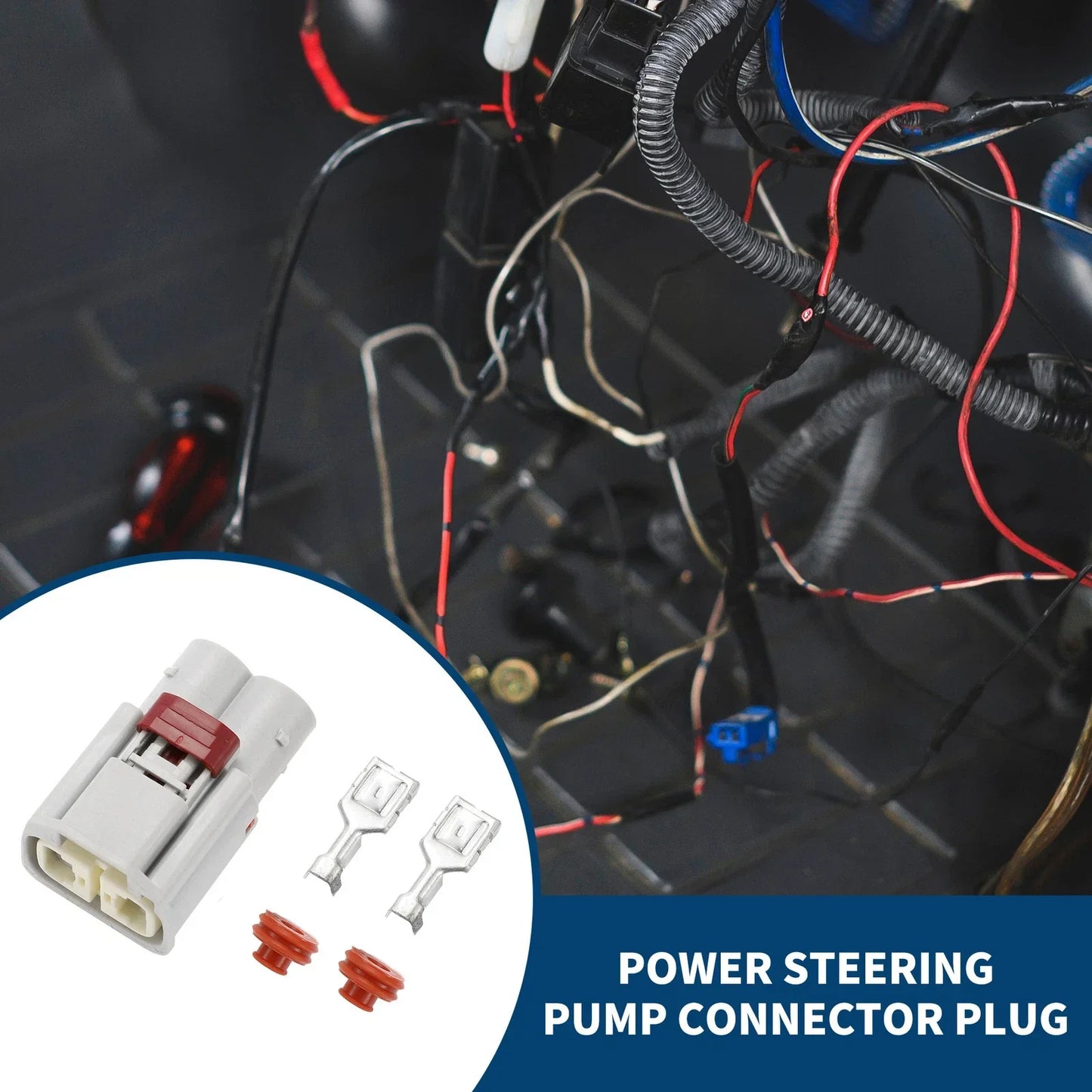 2 x Pin Power Steering Pump Connector Plug for Mercedes Benz