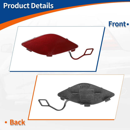 Front Car Bumper Tow Hook Cover for Mercedes-Benz E350 (2010-2014) Red