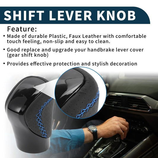 Automatic Gear Shifter Knob for Lexus ES350 2016-2018 - Plastic Faux Leather Black