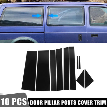 10 x Door Cover Panel Pillar Stickers for Dodge Grand Caravan (2011-2020)