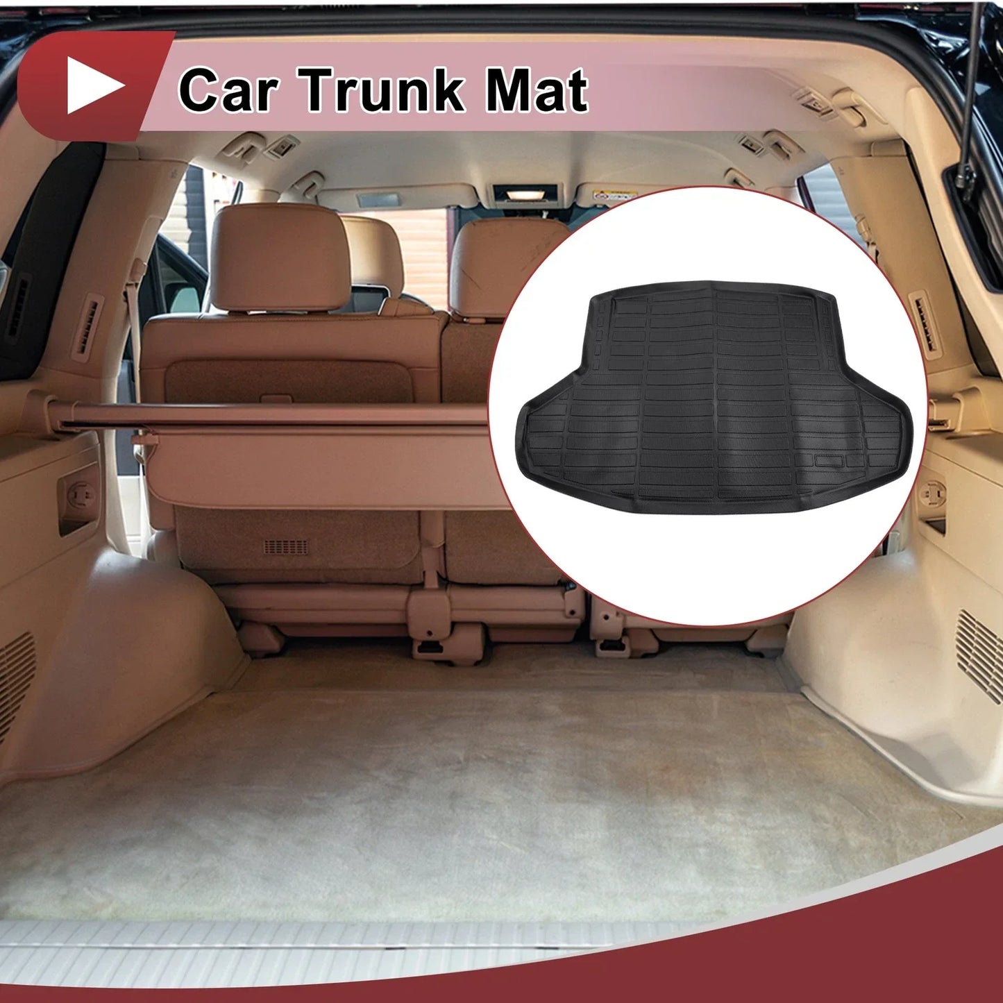 Cargo Liner Rear Trunk Mat for Honda Civic Si (2022-2025) Long Grid Pattern TPE
