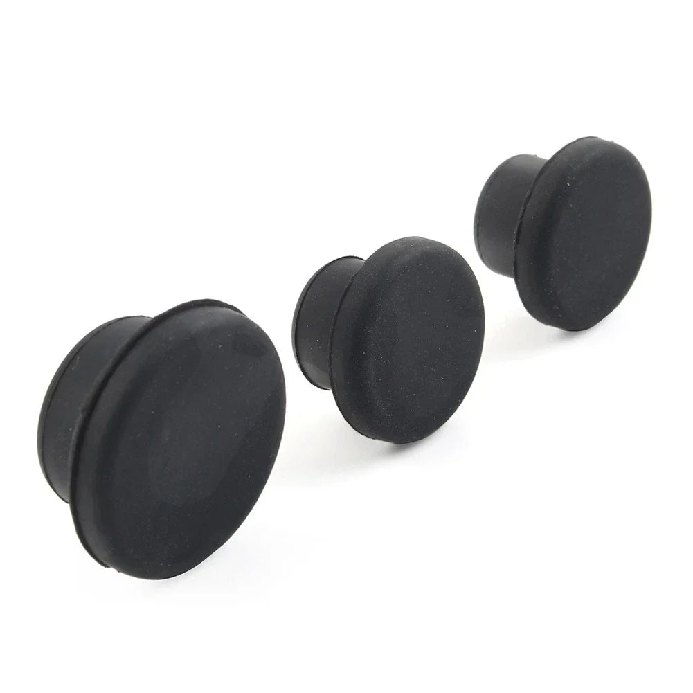 Tailgate Rubber Dust Plugs 3 x for Jeep Wrangler JL (2018 - up) Black