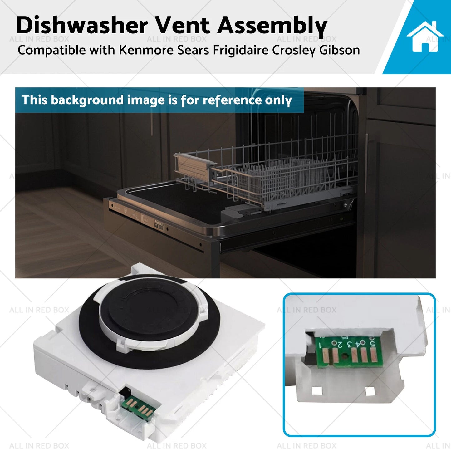 Dishwasher Vent Assembly for Kenmore, Frigidaire, Crosley, Gibson