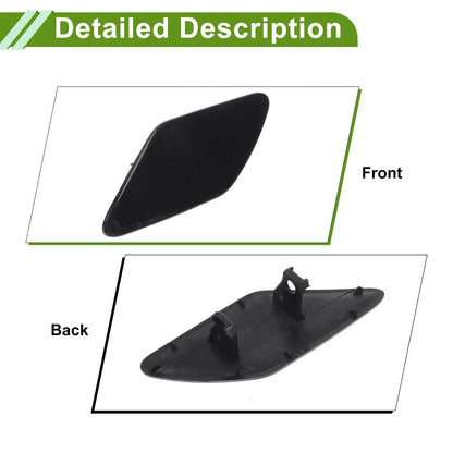 Left Washer Nozzle Cover for Porsche Cayenne 2011-2014 (2 x Black Caps)