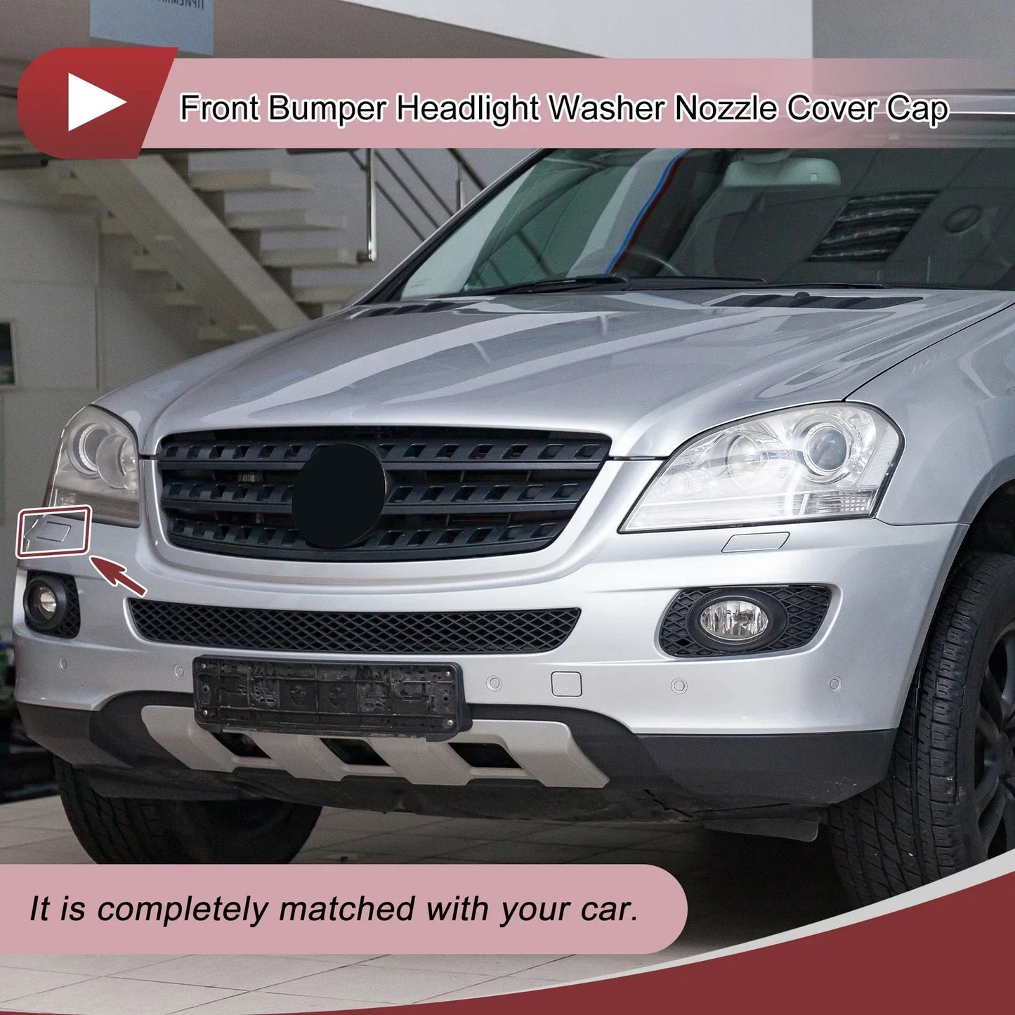 Front Right Bumper Trim Nozzle Cover for Mercedes-Benz ML350 (2012-2015)