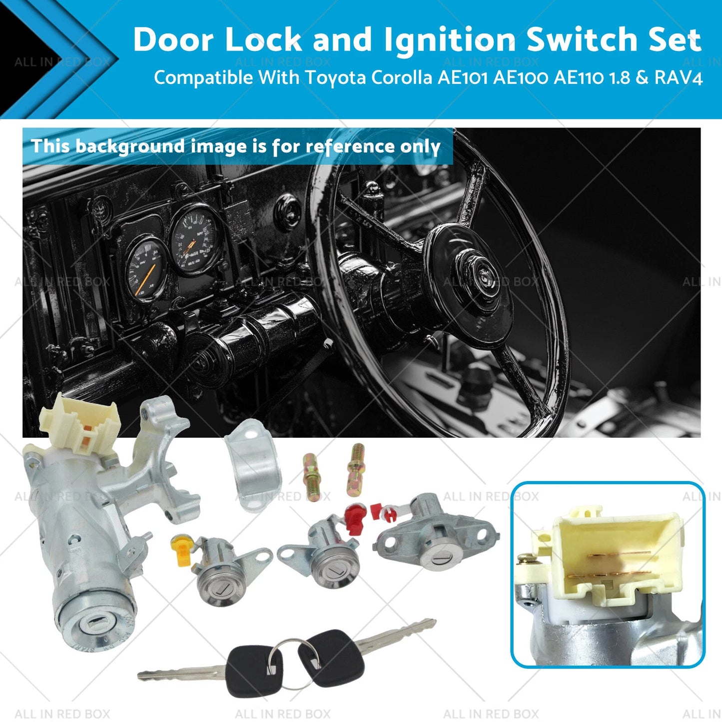 Door Lock Ignition Switch Set for Toyota Corolla AE110 AE100 RAV4 (1995-2002)