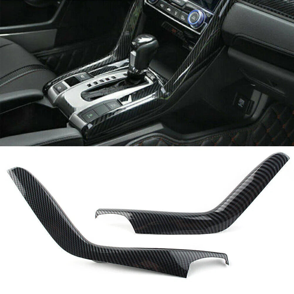 Carbon Fiber Gear Shift Panel Cover for Honda Civic (2016-2018)