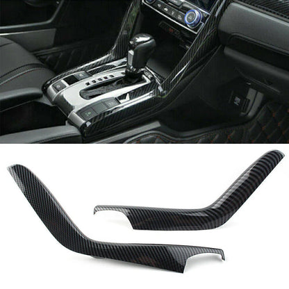 Carbon Fiber Gear Shift Panel Cover for Honda Civic (2016-2018)
