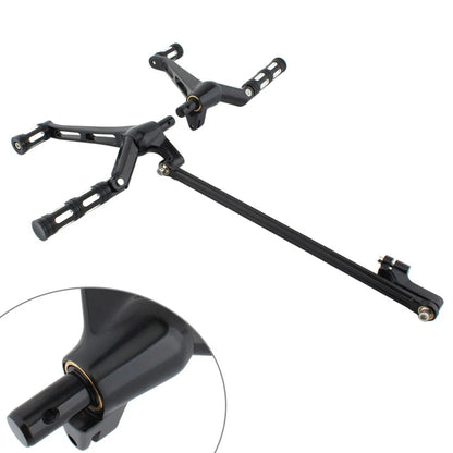 Black Driver Footrest Pedal Bracket Set for Harley Night Rod VRSC Special (07-17)