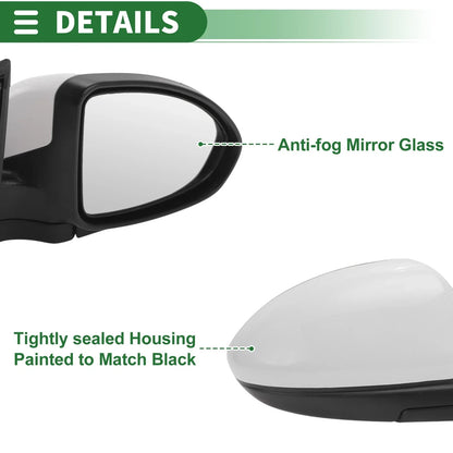 Passenger Side Door Mirror for Chevrolet Cruze (2011-2015) - 3 Pins Replacement