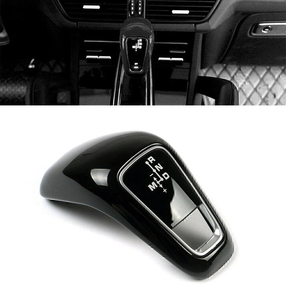 Black ABS Gear Shift Knob Cover Trim for Porsche Cayenne (2018-2021)