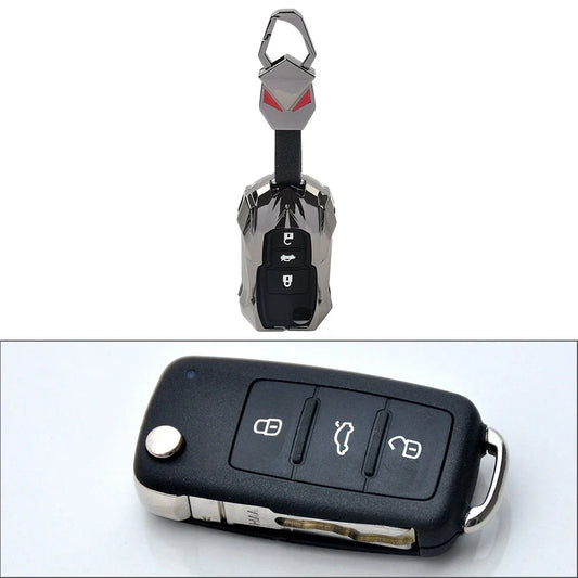 Black 3-Button Key Fob Cover for Skoda Octavia (2001-2013)