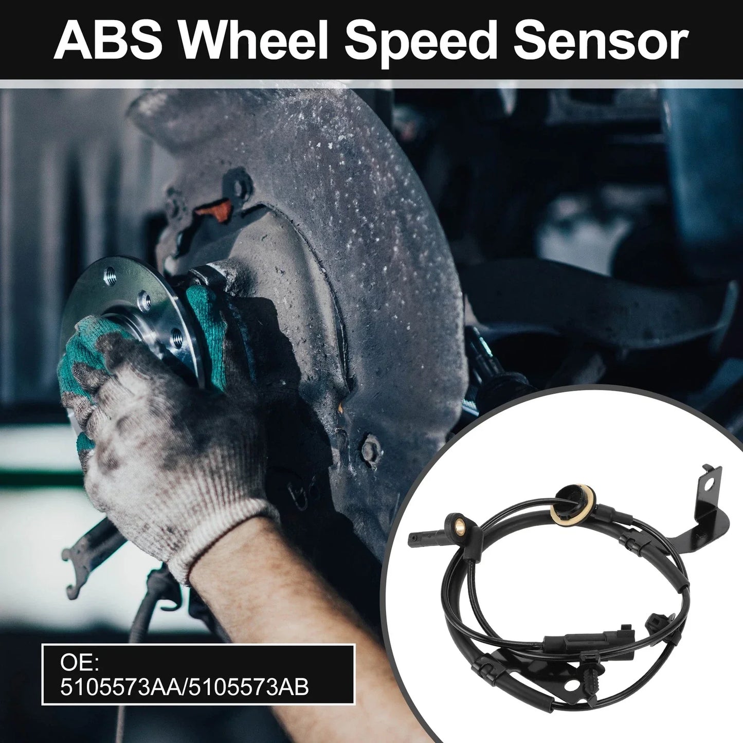 ABS Wheel Speed Sensor Kit for Dodge Caliber 2007-2012 1 x Front Left