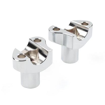 2" Straight Handlebar Risers for Harley Dyna Sportster Softail Chrome