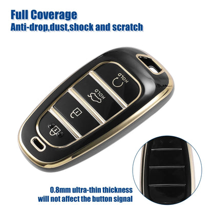 TPU 4 Button Keyless Entry Remote Key Fob Cover for Hyundai Tucson (2016-2023)