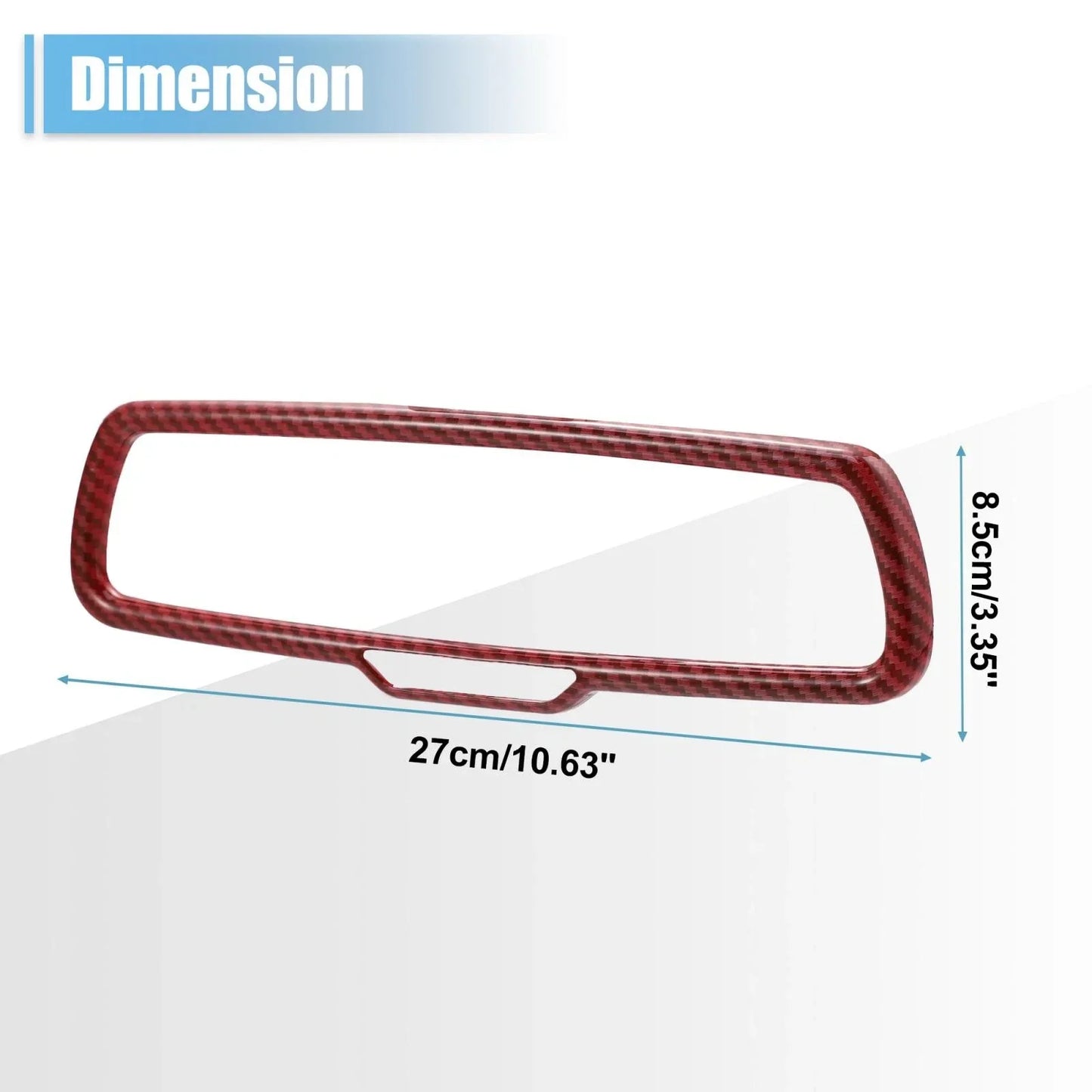 Rearview Mirror Cover ABS Red Carbon Fiber for Dodge