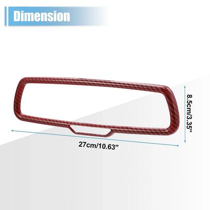 Rearview Mirror Cover ABS Red Carbon Fiber for Dodge