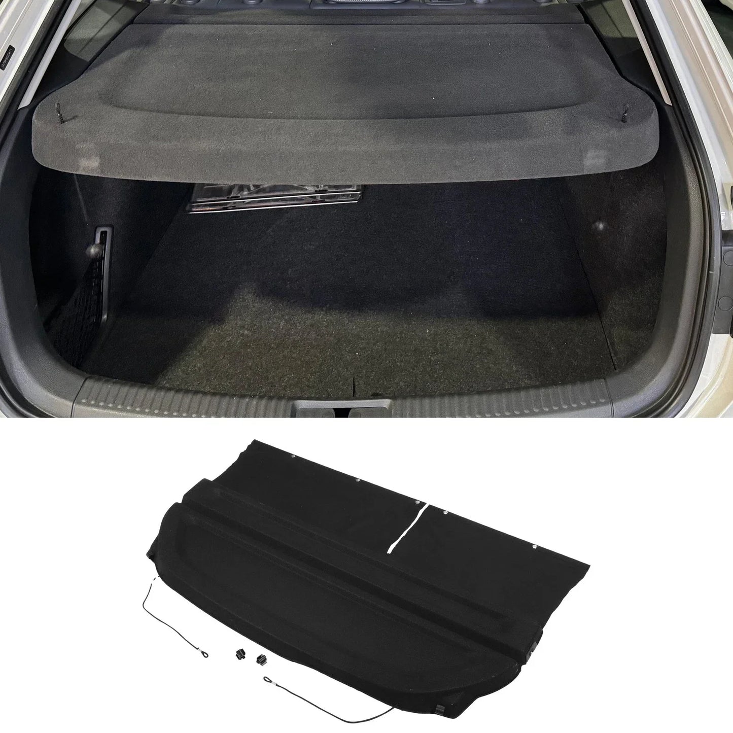 Rear Parcel Shelf Boot Load Cover for Honda Fit (2009-2011) Black
