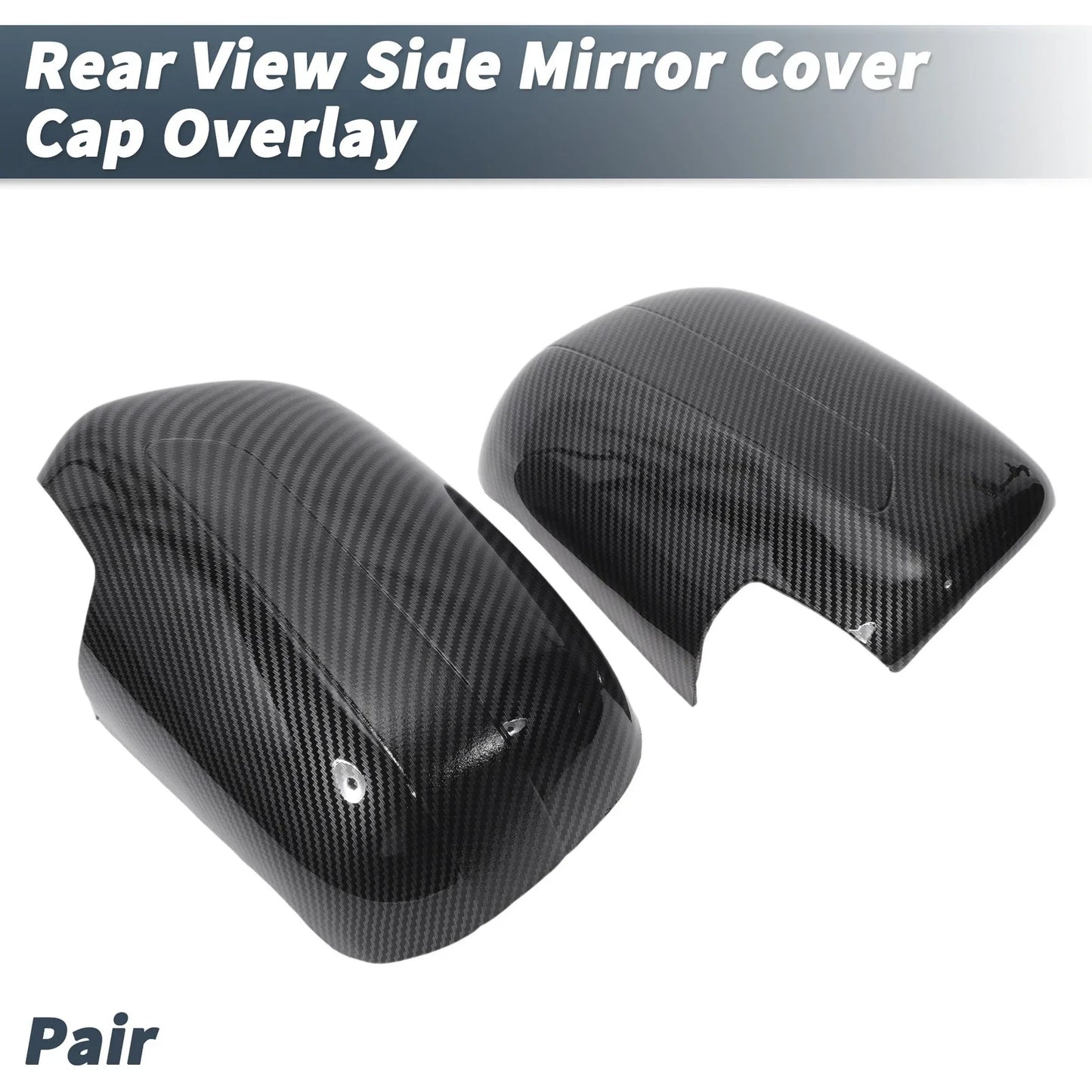 Rearview Mirror Cover Overlay Black Carbon Fiber for Lexus RX350 RX330 (2004-2006)