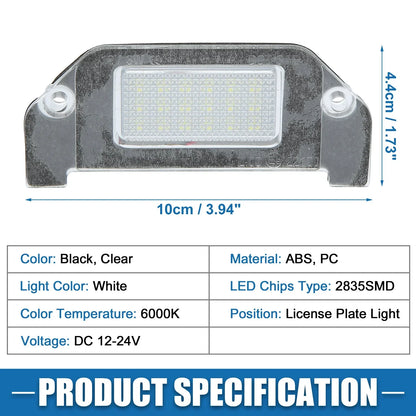 White LED License Plate Light Assembly for Dodge Dart (2013-2016)