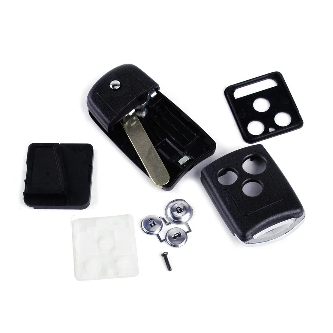 3 Button Key Shell Flip Key for Honda Jazz Civic Accord CRV HRV (2001-2023)