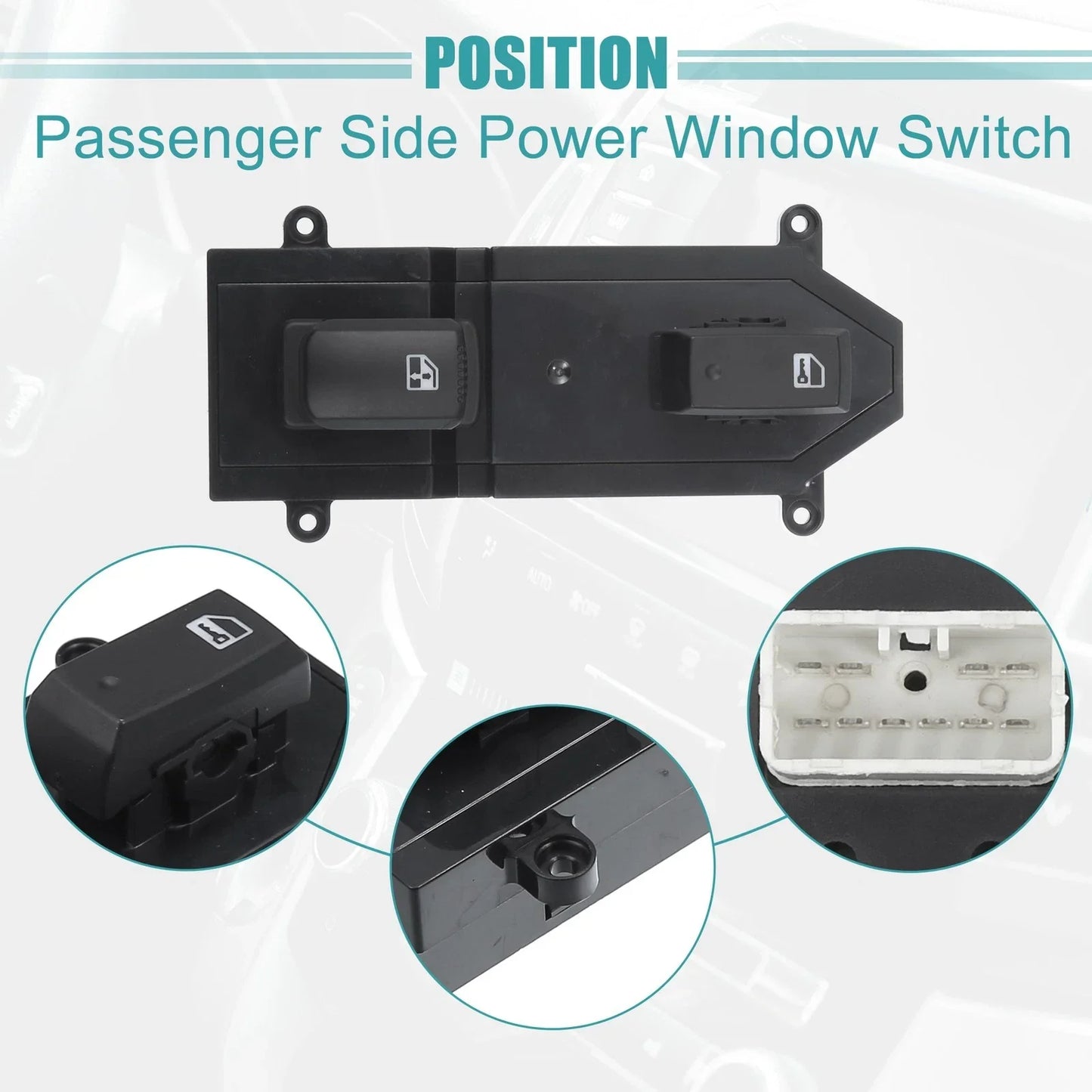 Passenger Side Power Window Switch for Hyundai Santa Fe GLS Limited SE (2007-2009)