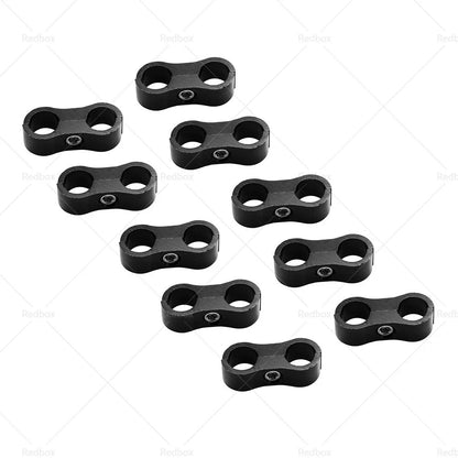 10 x AN6 Nylon Braided Stainless Fuel Oil Line Hose Separator Clamp
