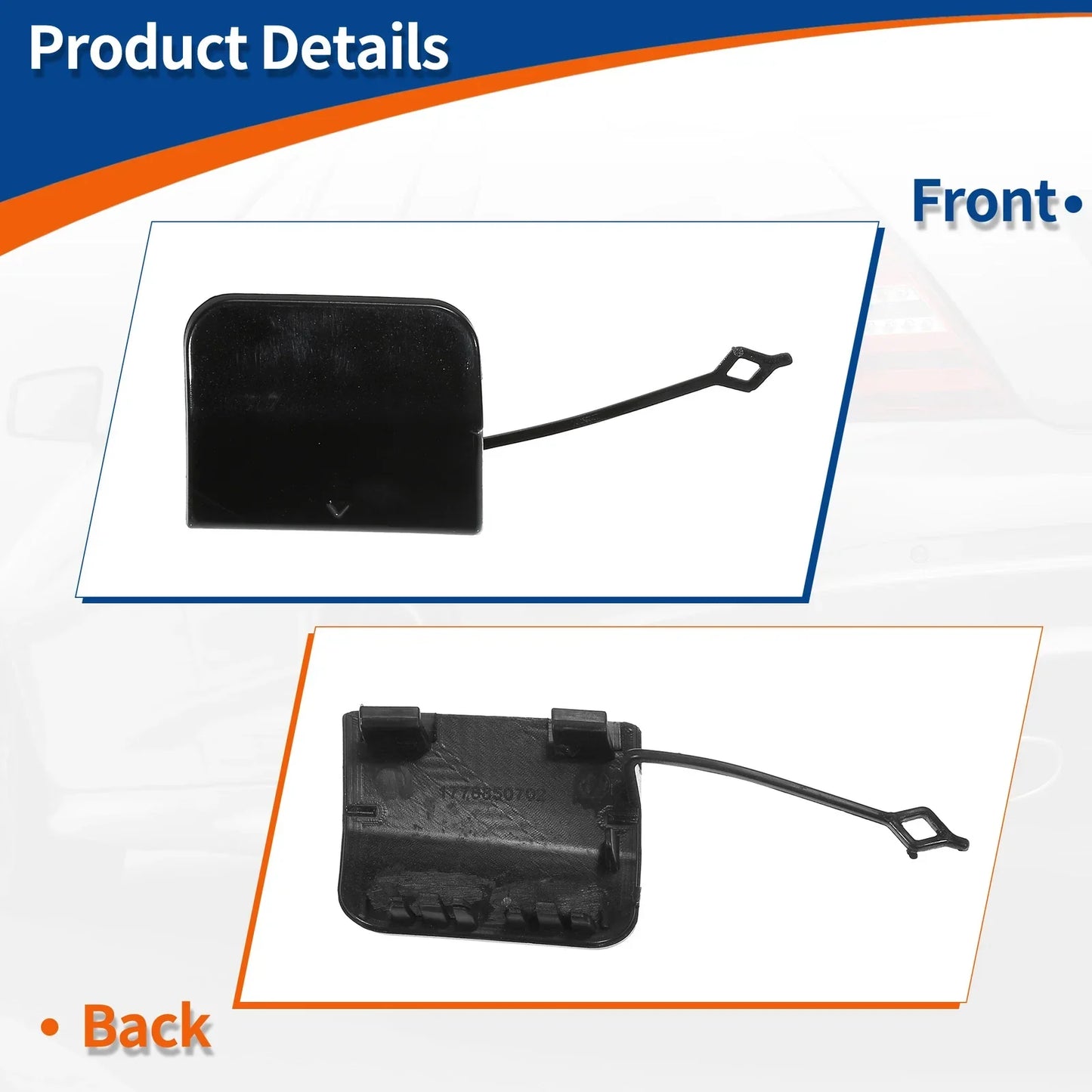 Rear Tow Hook Cover for Mercedes-Benz A W177 (2019-2023) Black