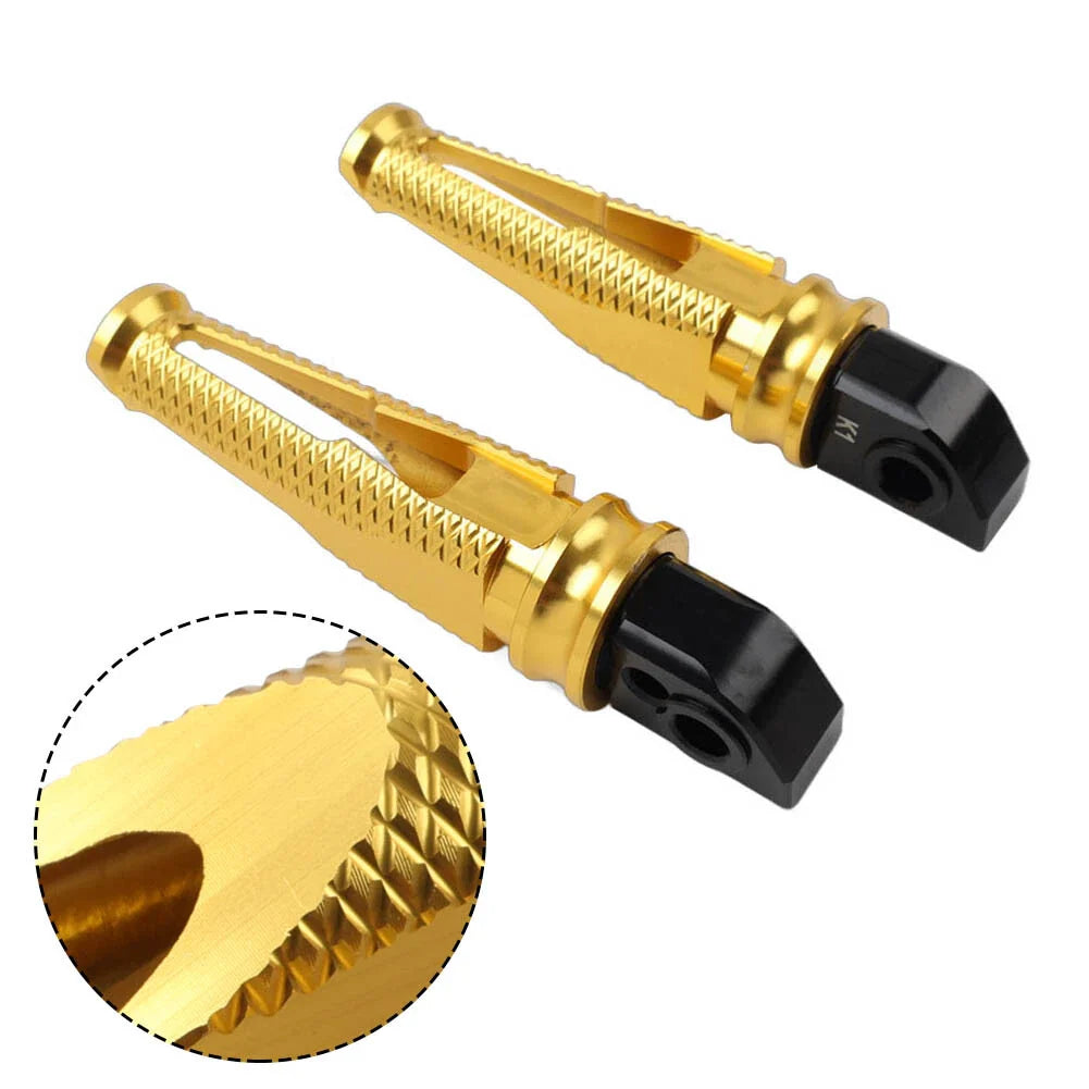 Gold Rear Passenger Foot Pegs for Daytona 675, 955i, Tiger 1050 (2006-2017)