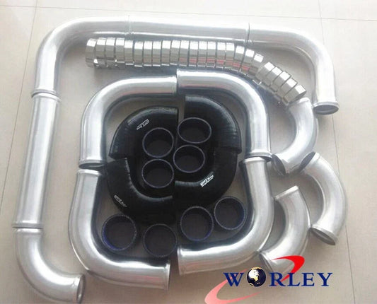 2" 51mm Universal Aluminum Intercooler Turbo Piping Black