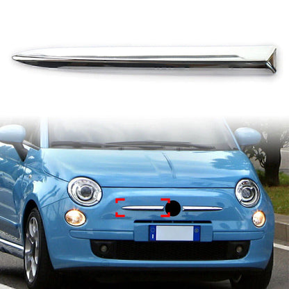 Chrome Front Right Bumper Upper Moulding Trim for FIAT 500 (2007-2015)