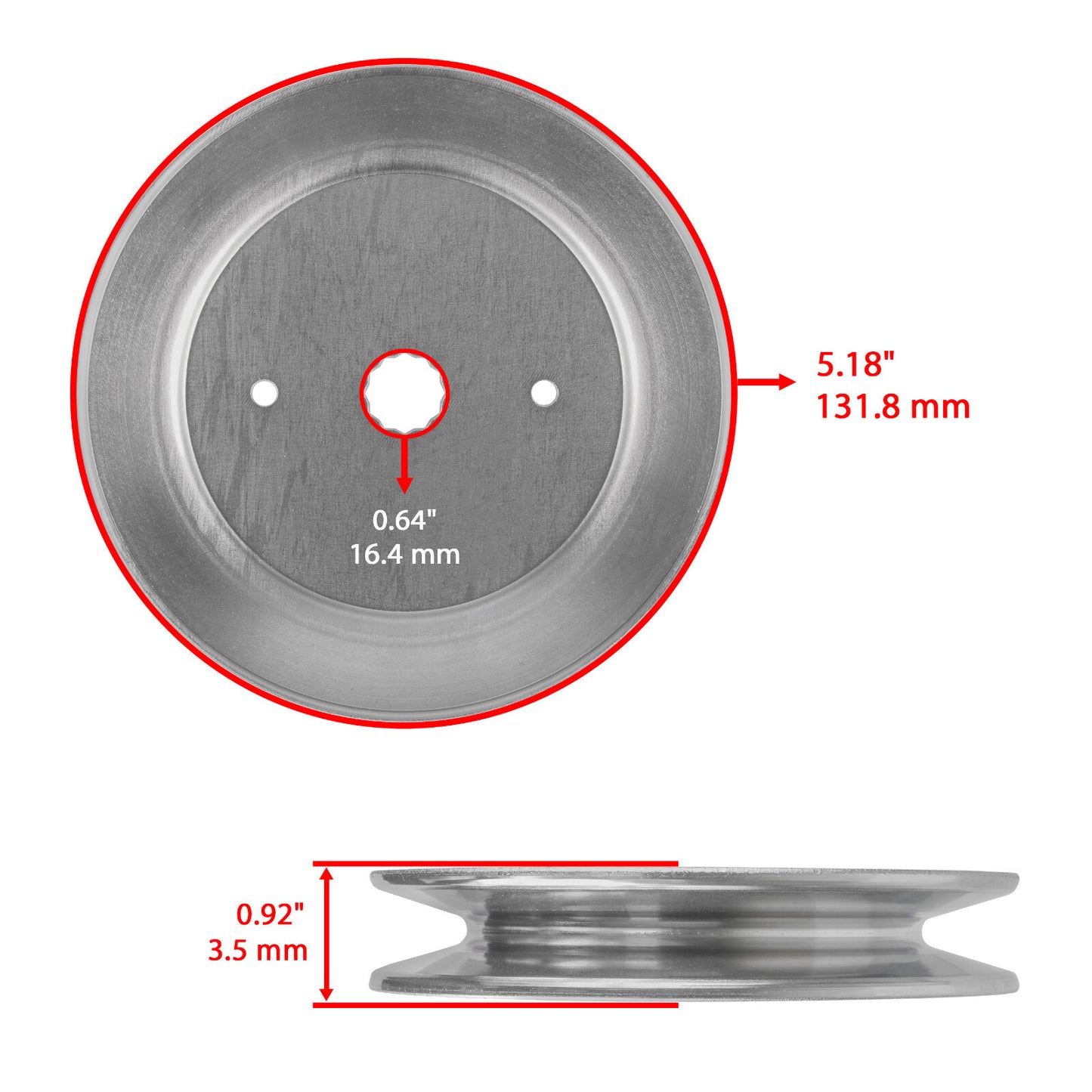 Deck Spindle Blade Pulley Belt Kit for Husqvarna LTH130 YTH150 (42 in)