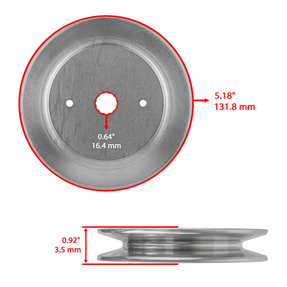 Deck Spindle Blade Pulley Belt Kit for Husqvarna LTH130 YTH150 (42 in)