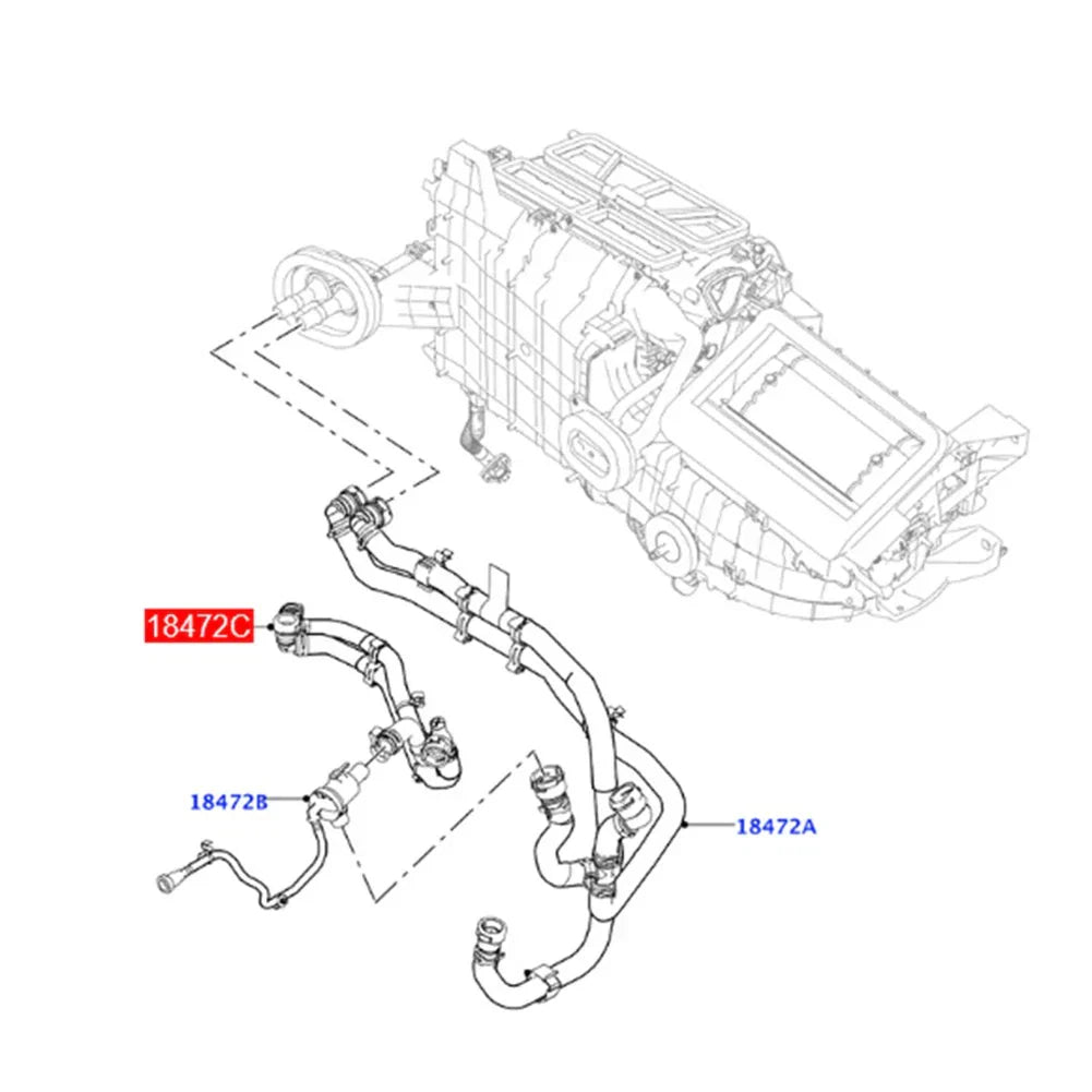 Engine Heater Water Hose for Land Rover Range Rover Velar, Jaguar F-Pace (2018-2023)